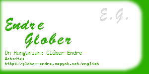 endre glober business card
